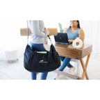 Recycled Nylon Yoga Duffel with Mat Holder Transfer - Black - View 8
