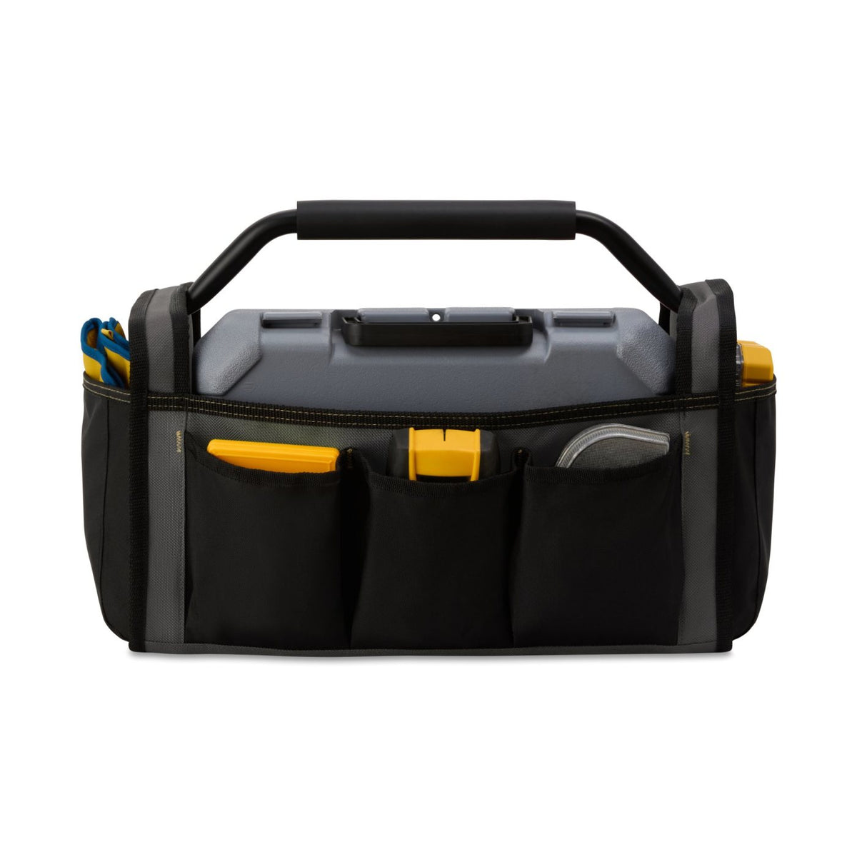 Recycled Open Top Tool Tote with Hammer Loop - Dark Grey - View 4