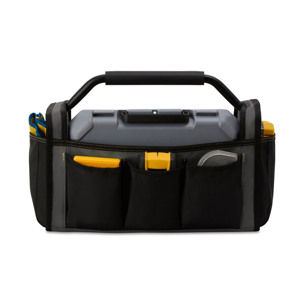 Recycled Open Top Tool Tote with Hammer Loop Embroidery - Dark Grey - View 4