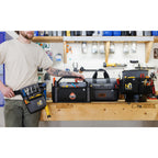 Recycled Open Top Tool Tote with Hammer Loop Transfer - Dark Grey - View 9