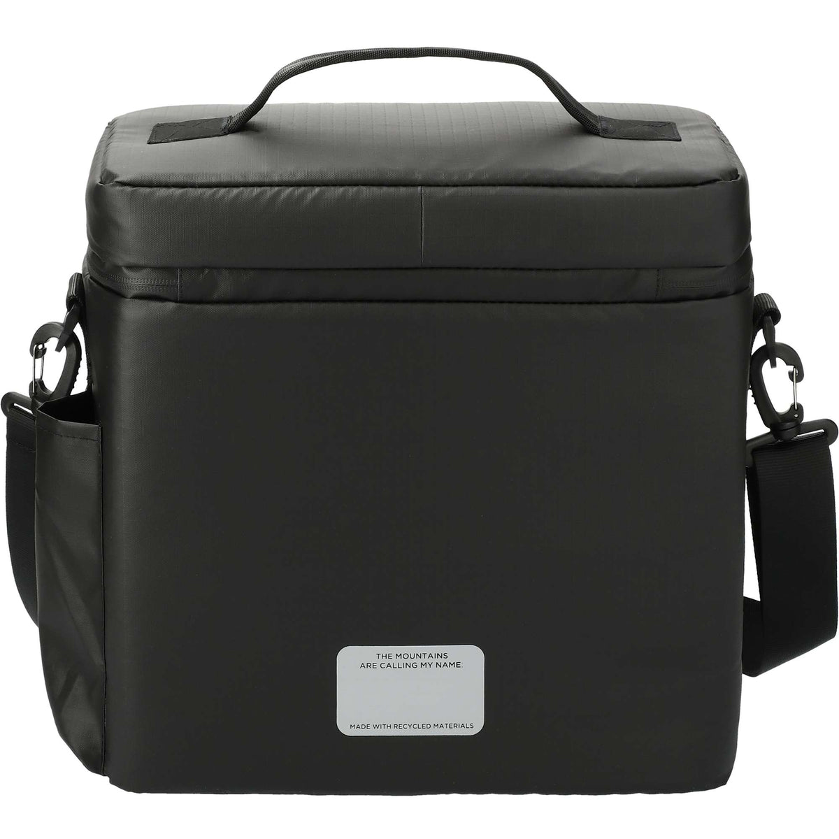 Recycled Outdoor Cooler for 15 Cans Transfer - Black - Back