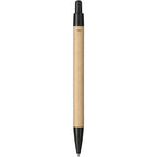 Recycled Paper Gel Pen with Black Accents Full Color - Natural - Back 2