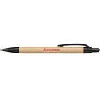 Recycled Paper Gel Pen with Black Accents Full Color - Natural - Right Side