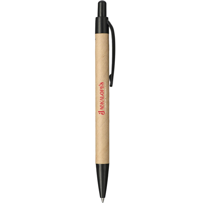 Recycled Paper Gel Pen with Black Accents