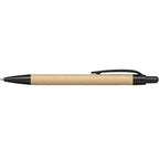 Recycled Paper Gel Pen with Black Accents - Natural - Right Side 2