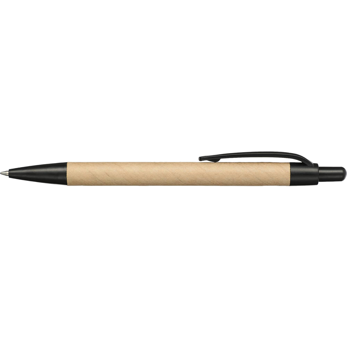 Recycled Paper Gel Pen with Black Accents - Natural - Right Side 2