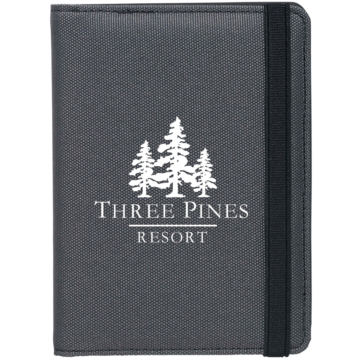 Recycled Passport Wallet with RFID Protection Transfer - Charcoal - Front
