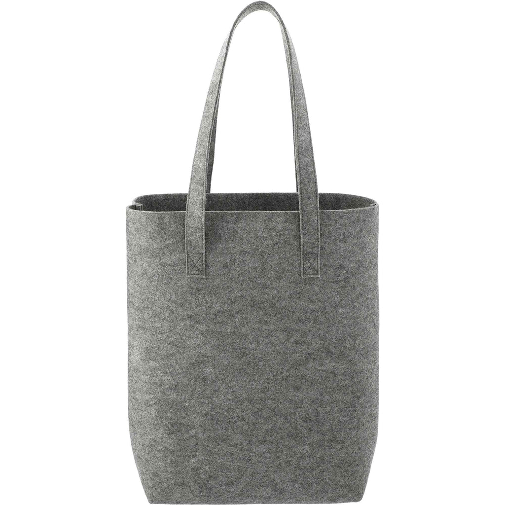 Recycled PET Felt Shopper Tote Full Color - Charcoal - Back