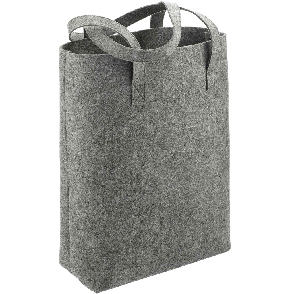 Recycled PET Felt Shopper Tote Full Color - Charcoal - Right Angle 3