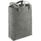 Recycled PET Felt Shopper Tote Full Color - Charcoal - Right Angle 3