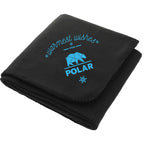 Recycled PET Fleece Blanket, 50 x 60 Inches Full Color - Black - Left Angle