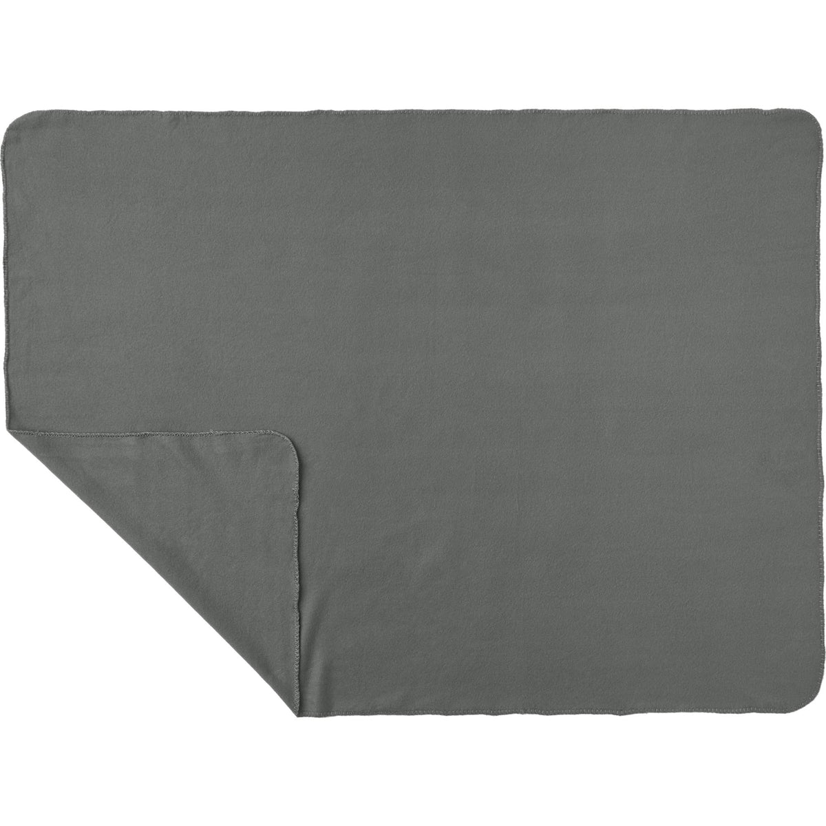 Recycled PET Fleece Blanket, 50 x 60 Inches Full Color - Gray - Front 2