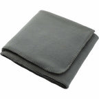 Recycled PET Fleece Blanket, 50 x 60 Inches Full Color - Gray - Left Angle 2