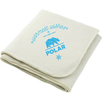 Recycled PET Fleece Blanket, 50 x 60 Inches Full Color - Khaki - Left Angle