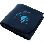Recycled PET Fleece Blanket, 50 x 60 Inches Full Color - Navy - Left Angle