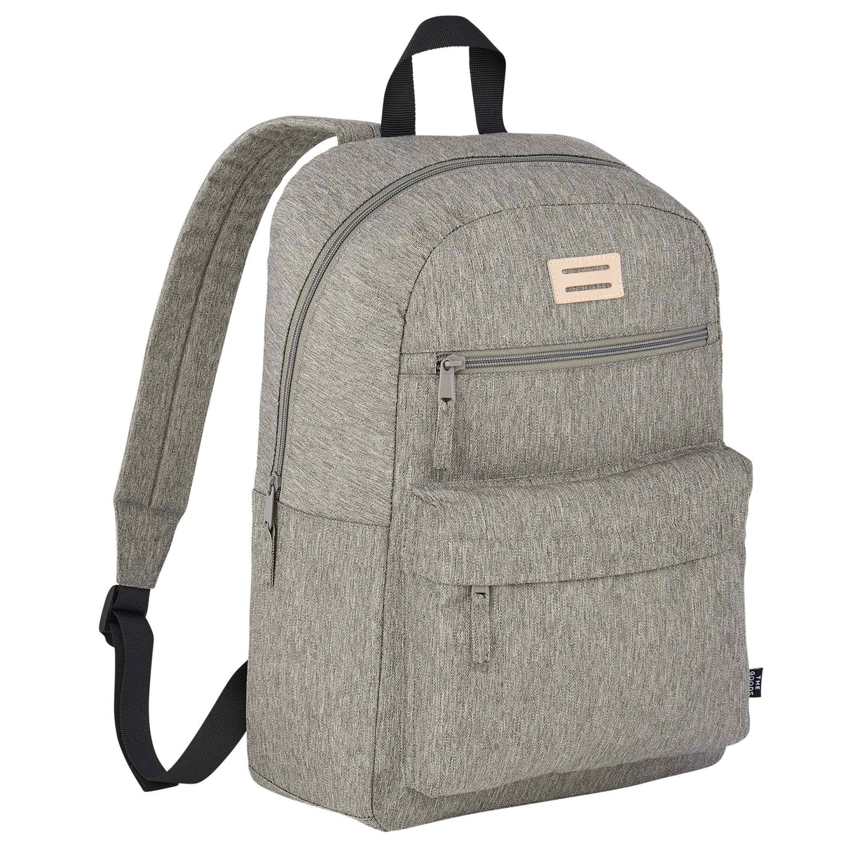 Recycled PET Laptop Backpack with Lash Tab, 15 Inch Full Color - Gray - Right Angle