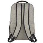 Recycled PET Laptop Backpack with Lash Tab, 17 Inch Full Color - Gray - Back