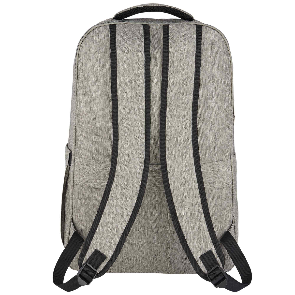 Recycled PET Laptop Backpack with Lash Tab, 17 Inch Full Color - Gray - Back
