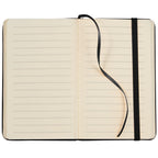 Recycled PET Pocket Journal, 3.5 x 5.5 Inches Full Color - Black - Front Open