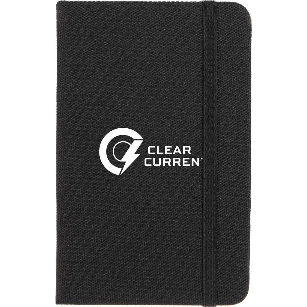 Recycled PET Pocket Journal, 3.5 x 5.5 Inches Full Color - Black - Front