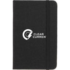 Recycled PET Pocket Journal, 3.5 x 5.5 Inches Full Color - Black - Front