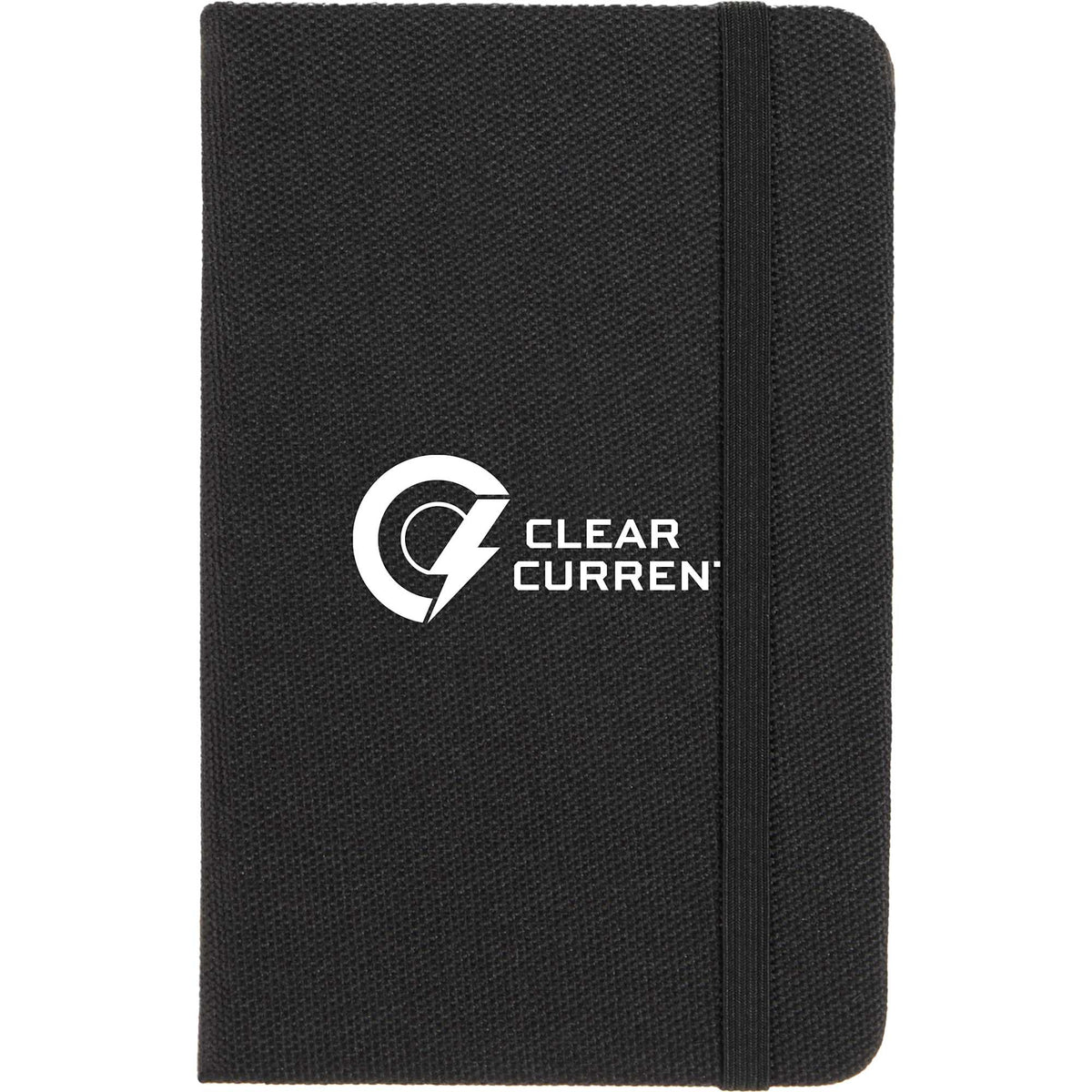 Recycled PET Pocket Journal, 3.5 x 5.5 Inches Full Color - Black - Front