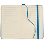 Recycled PET Pocket Journal, 3.5 x 5.5 Inches Full Color - Blue - Front Open