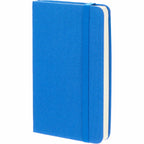 Recycled PET Pocket Journal, 3.5 x 5.5 Inches Full Color - Blue - Left Angle