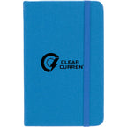Recycled PET Pocket Journal, 3.5 x 5.5 Inches Full Color - Blue - Right Angle