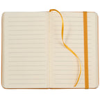 Recycled PET Pocket Journal, 3.5 x 5.5 Inches Full Color - Orange - Front Open