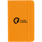 Recycled PET Pocket Journal, 3.5 x 5.5 Inches Full Color - Orange - Front