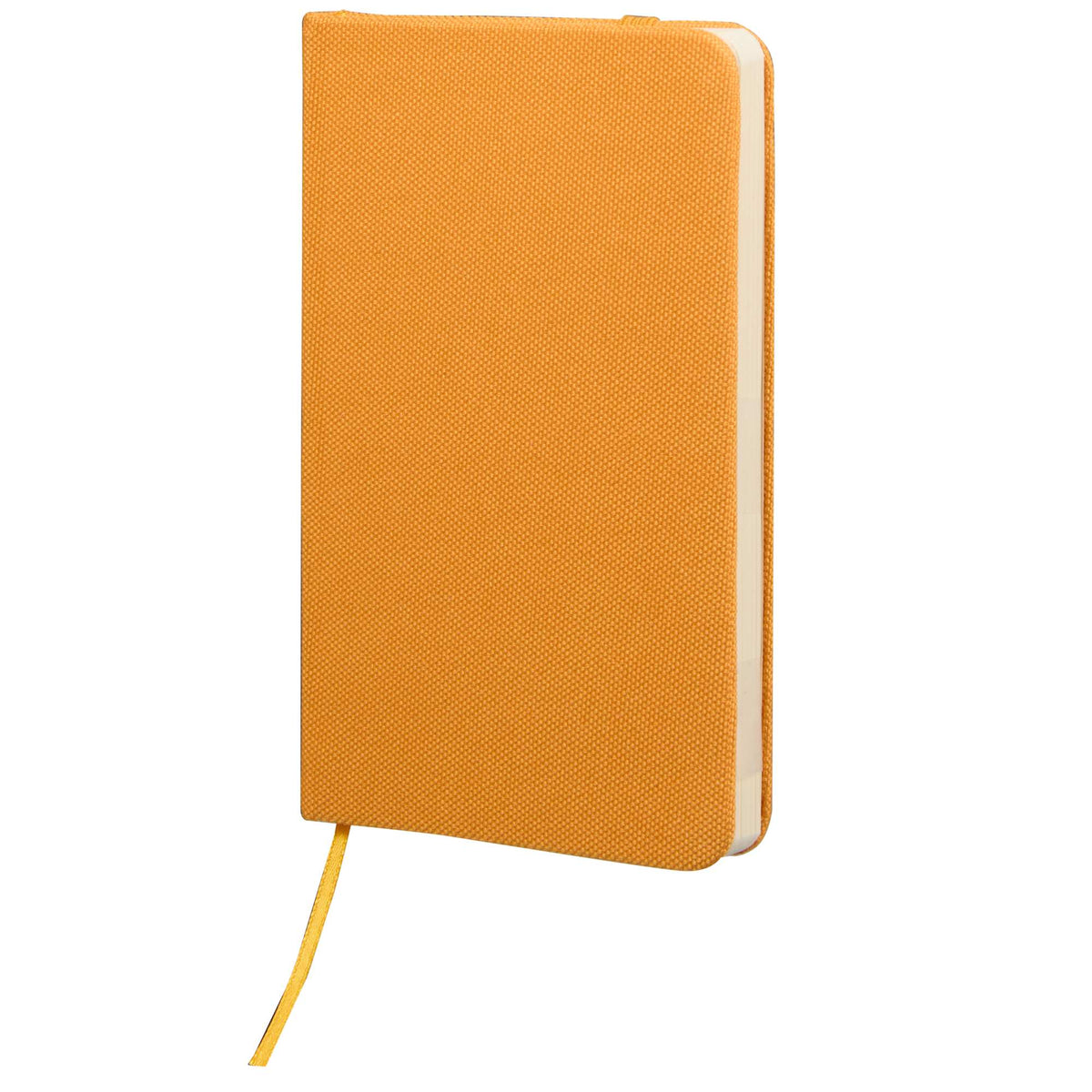 Recycled PET Pocket Journal, 3.5 x 5.5 Inches Full Color - Orange - Left Angle