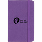 Recycled PET Pocket Journal, 3.5 x 5.5 Inches Full Color - Purple - Front