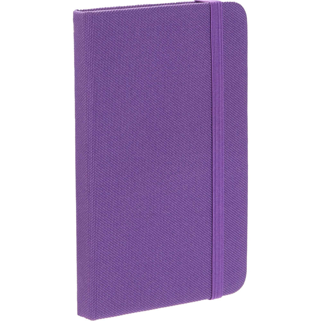 Recycled PET Pocket Journal, 3.5 x 5.5 Inches Full Color - Purple - Right Angle