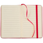Recycled PET Pocket Journal, 3.5 x 5.5 Inches Full Color - Red - Front Open