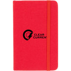 Recycled PET Pocket Journal, 3.5 x 5.5 Inches Full Color - Red - Front