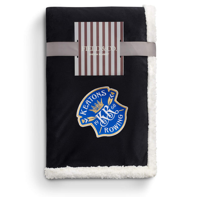 Recycled PET Sherpa Blanket with Velour Top Embroidery