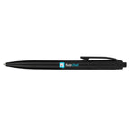Recycled Plastic Gel Pen with Blue Ink Full Color - Black - Front