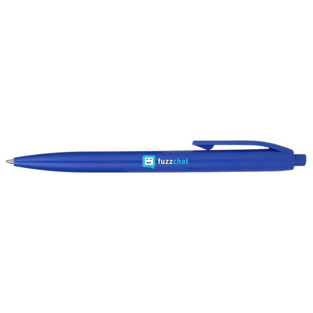 Recycled Plastic Gel Pen with Blue Ink Full Color - Blue - Front