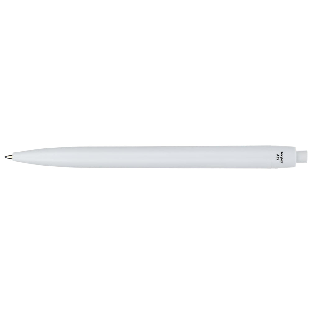 Recycled Plastic Gel Pen with Blue Ink Full Color - White - Back
