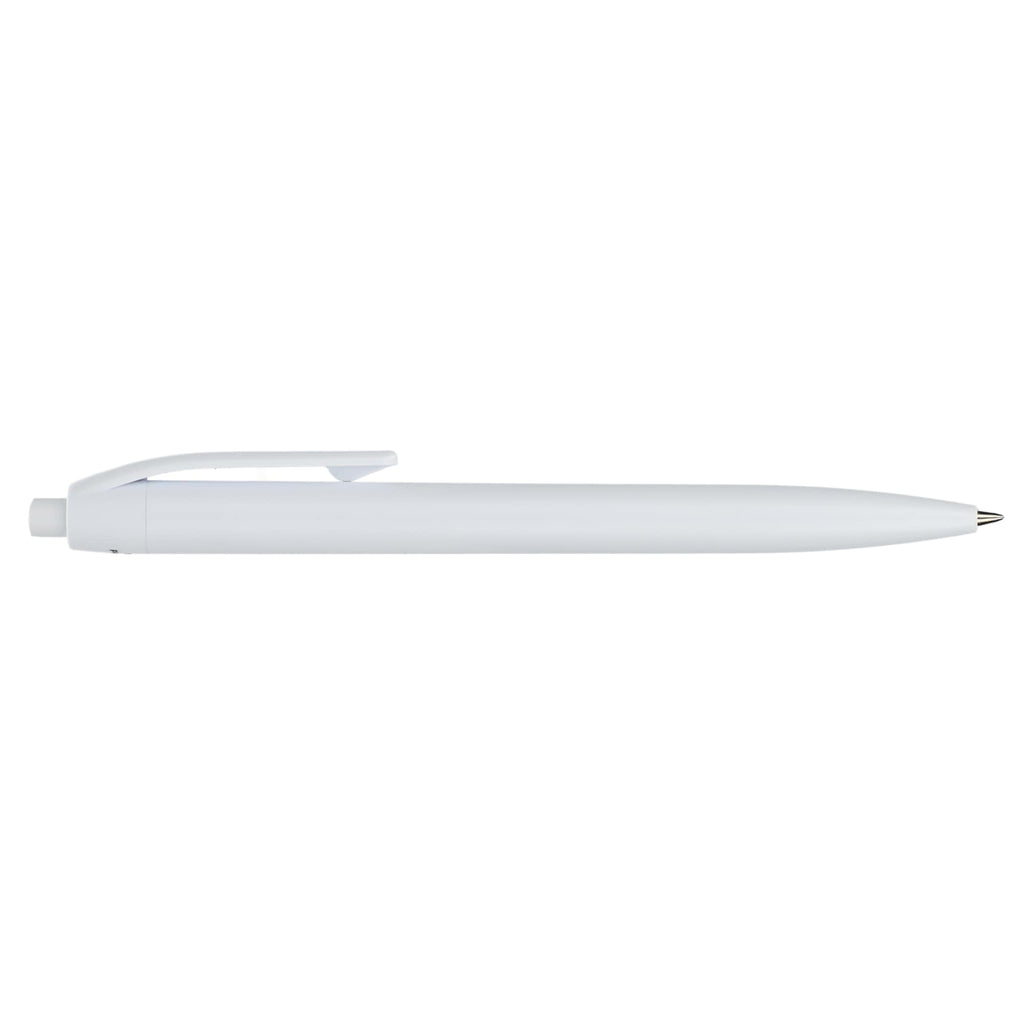 Recycled Plastic Gel Pen with Blue Ink Full Color - White - Right Side