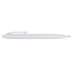 Recycled Plastic Gel Pen with Blue Ink Full Color - White - Right Side
