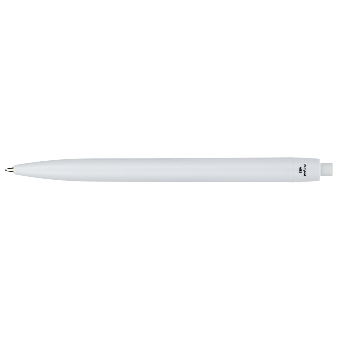 Recycled Plastic Gel Pen with Blue Ink - White - Back