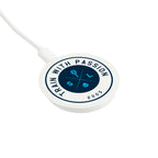 Recycled Plastic Magnetic Wireless Charging Pad - White - Right Angle 2