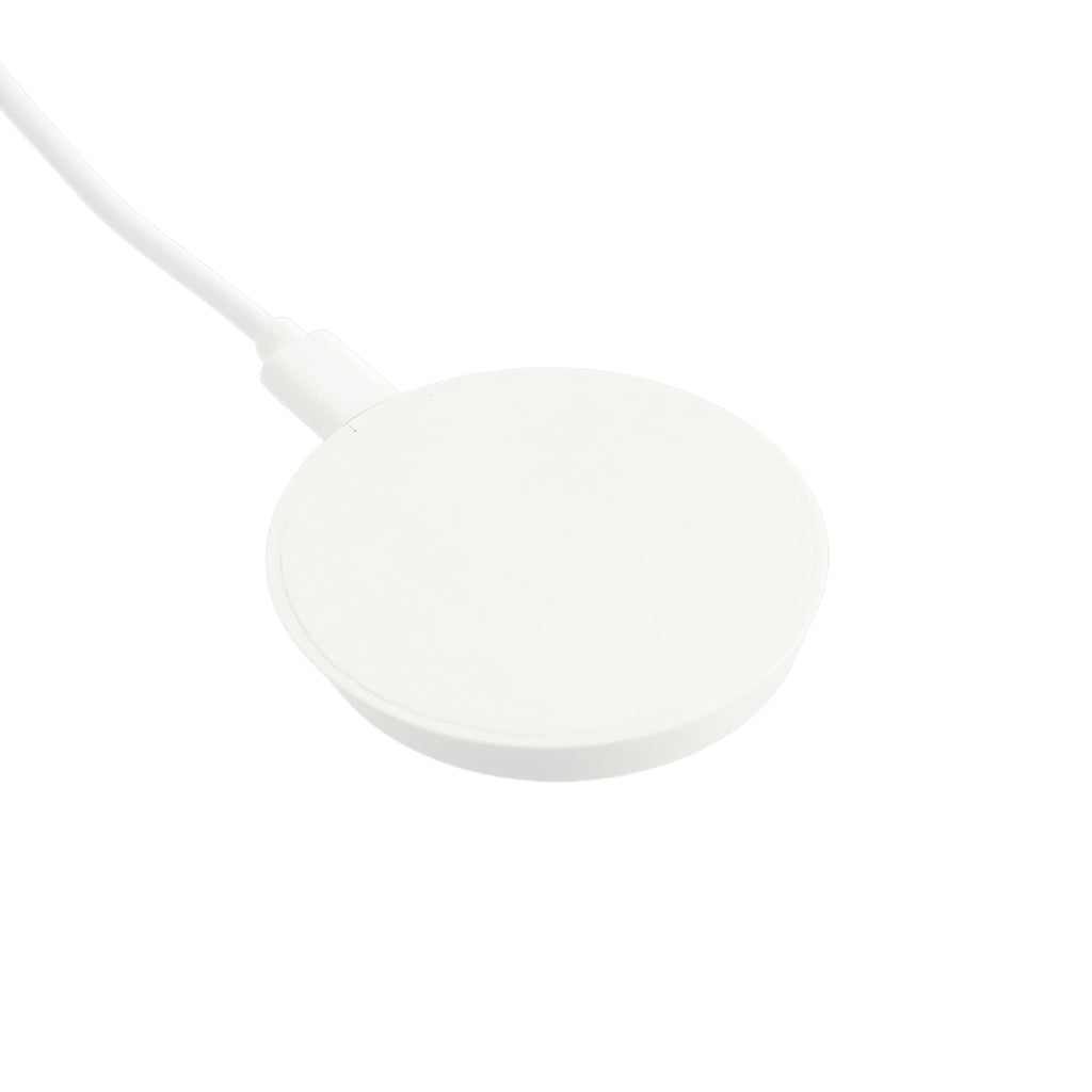 Recycled Plastic Magnetic Wireless Charging Pad - White - Right Angle 6