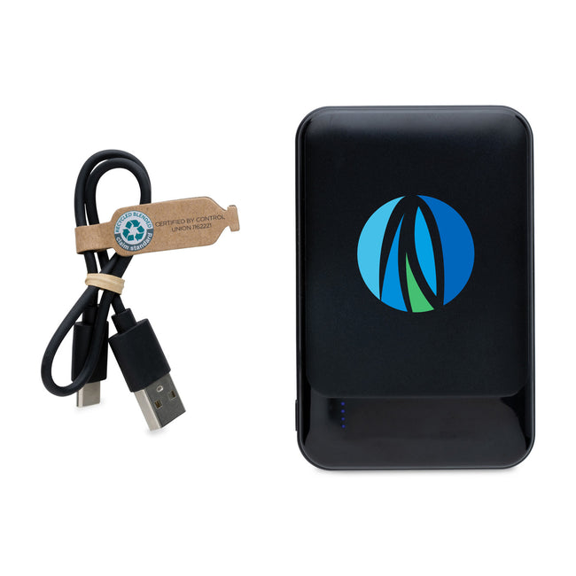 Recycled Plastic Power Bank, 5,000 mAh Full Color