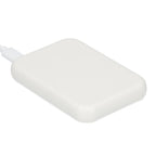 Recycled Plastic Wireless Power Bank, 3,000 mAh Full Color - White - Right Angle 4