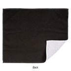 Recycled Polyester Rally Towel, 15 x 18 Inches - Black - Back