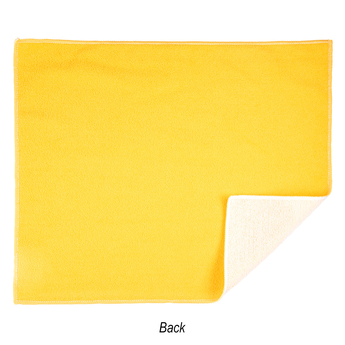 Recycled Polyester Rally Towel, 15 x 18 Inches - Gold - Back