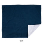 Recycled Polyester Rally Towel, 15 x 18 Inches - Navy - Back